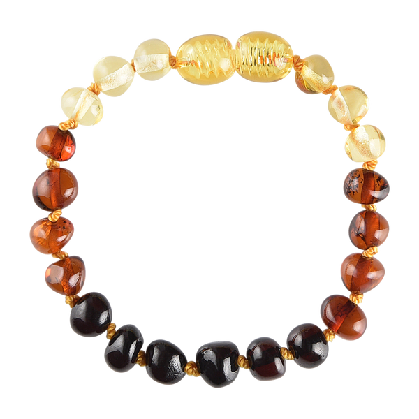 Authentic Baltic Amber Bracelet Cognac Color Baroque form Beads 16 cm –  Aromatic Infusions